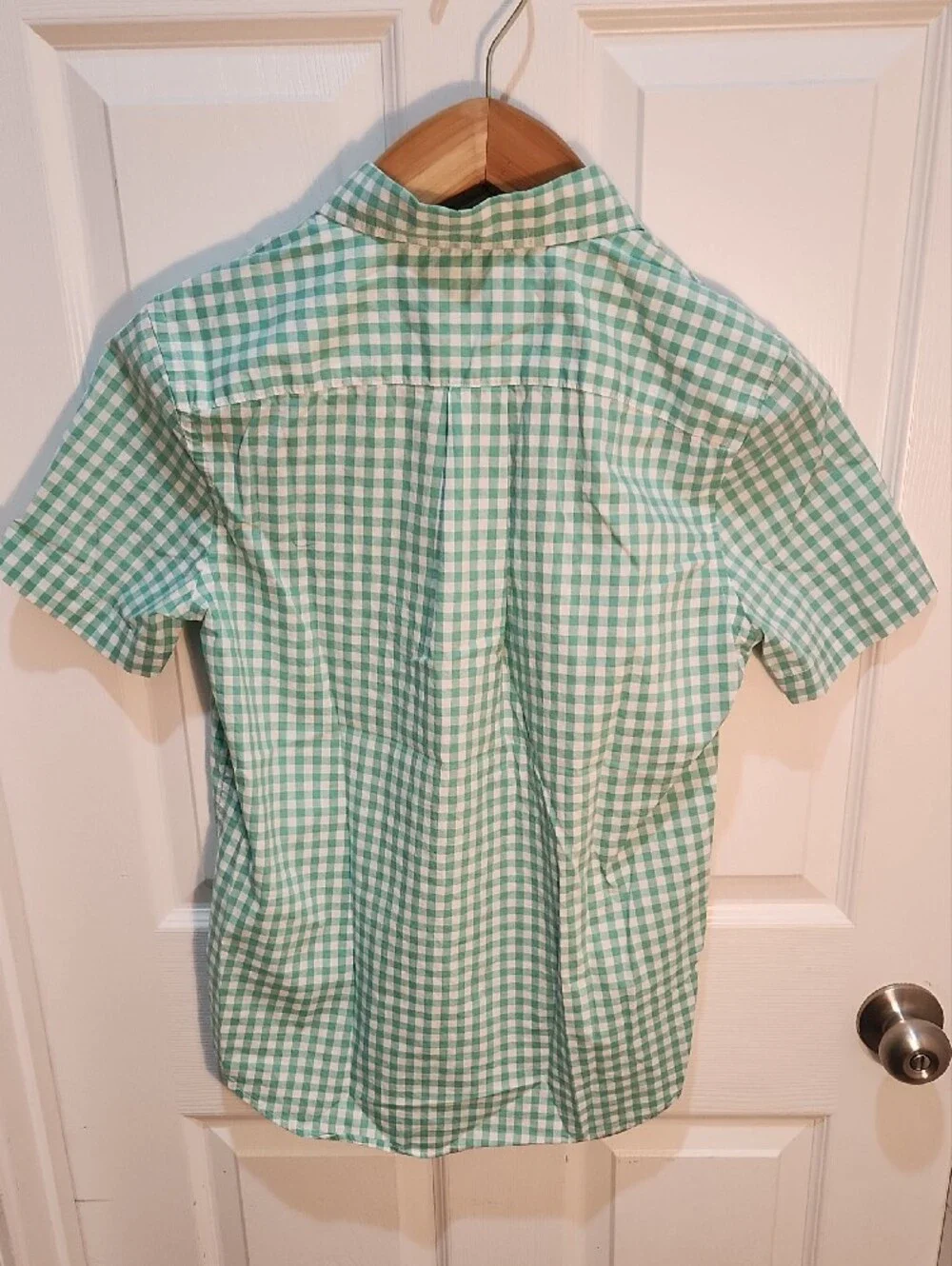 Ralph Lauren Green Gingham Short-Sleeve Button-Down Shirt